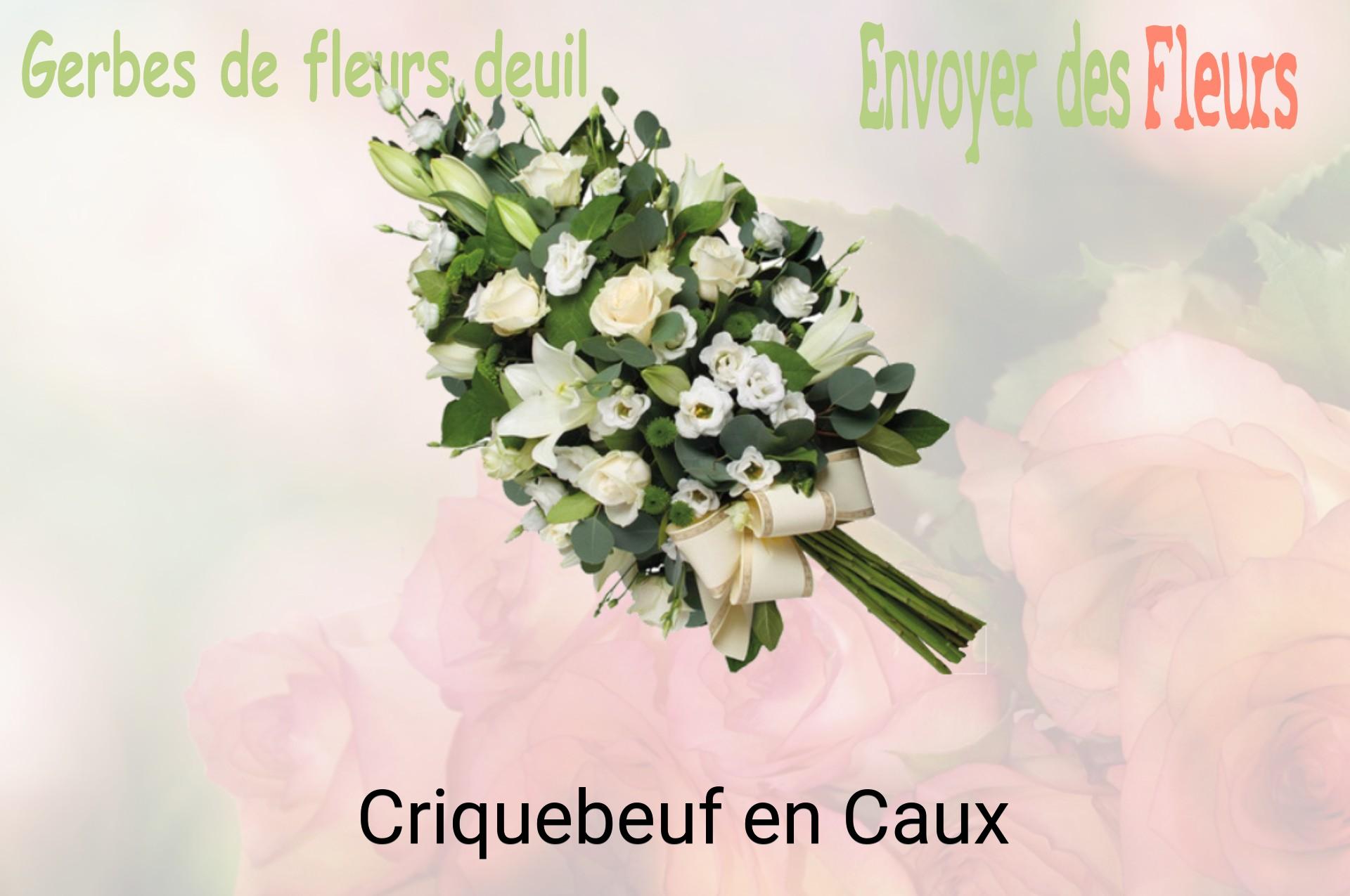 Gerbe de fleurs de deuil livrée à Criquebeuf-en-Caux